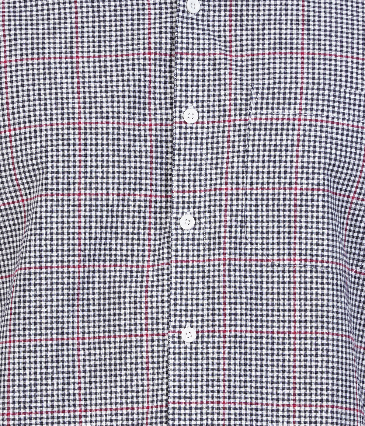 Black Red Gingham Check Long Sleeve Shirt