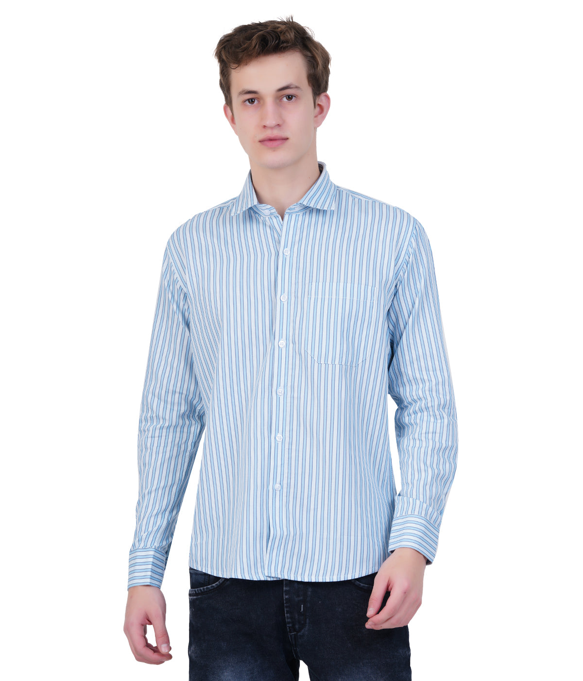 Blue Stripe long Sleeve Shirt