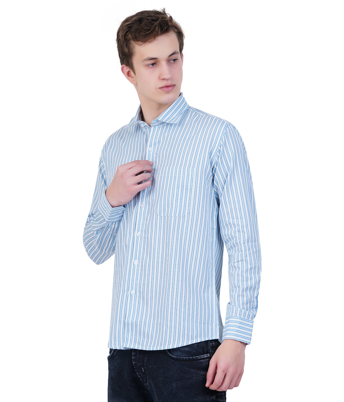 Blue Stripe long Sleeve Shirt