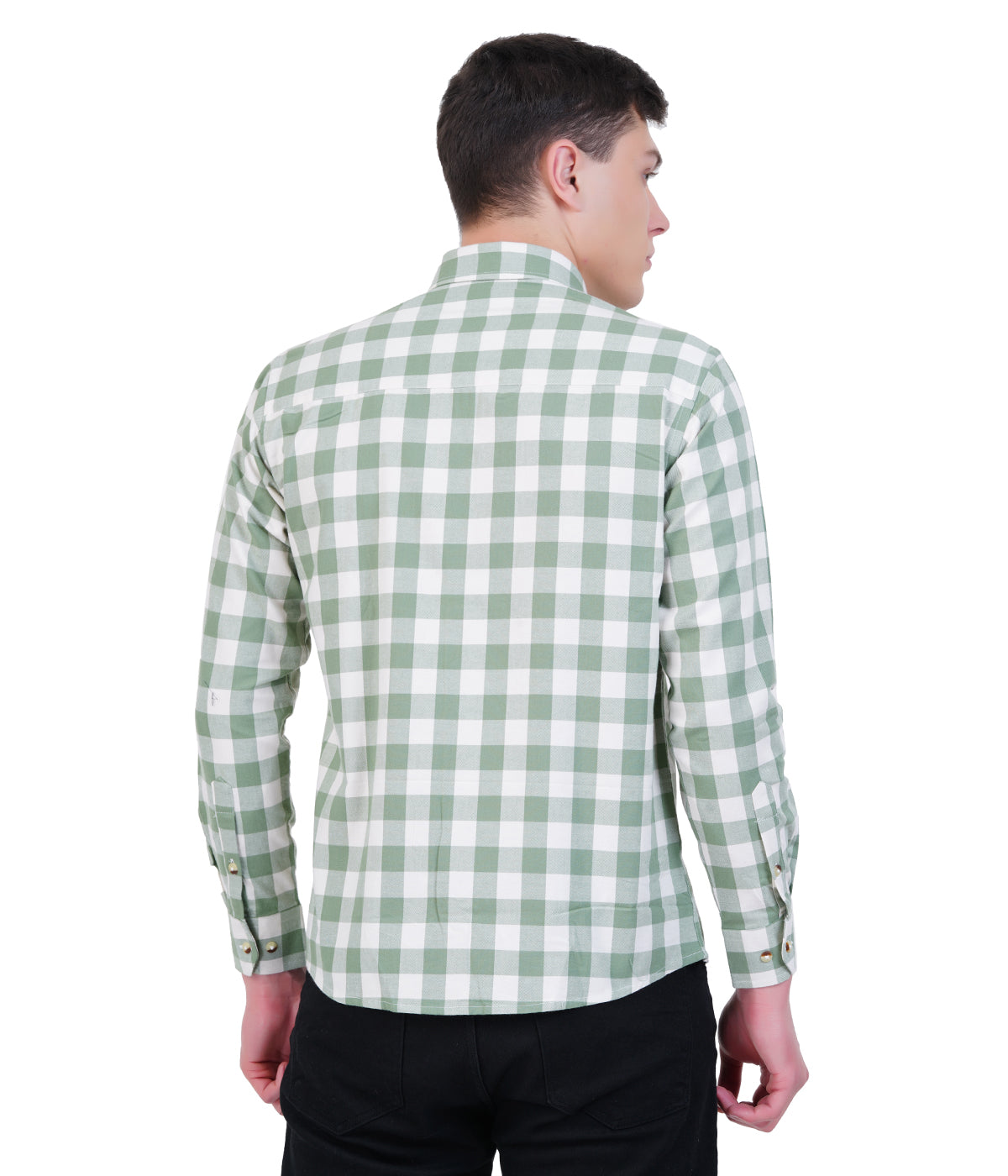 Green Check Long Sleeve Shirt