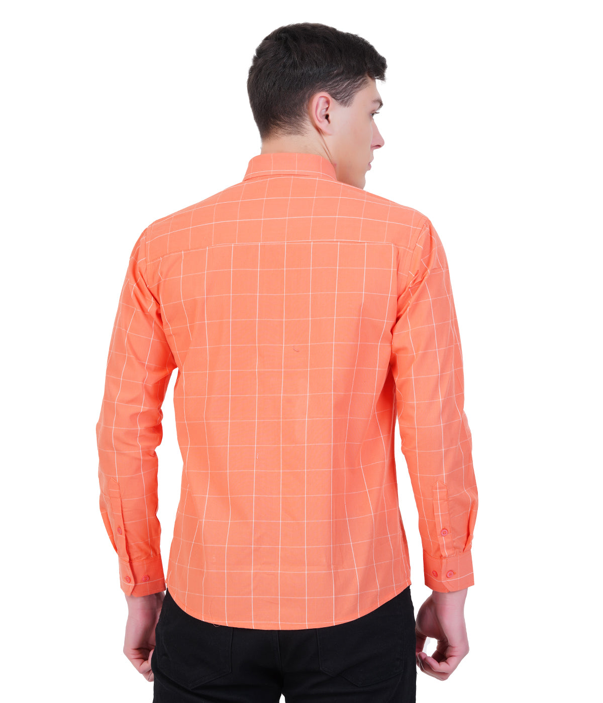 Orange check LS Shirt