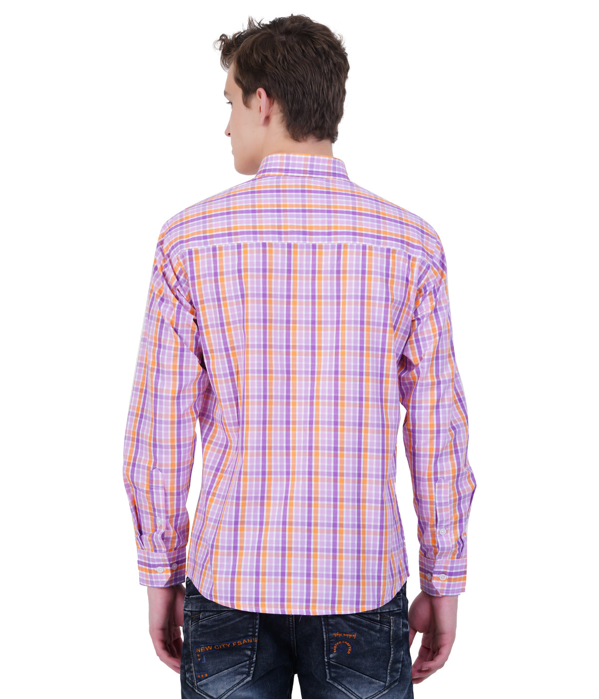Purple Checked Long Sleeve Shirt