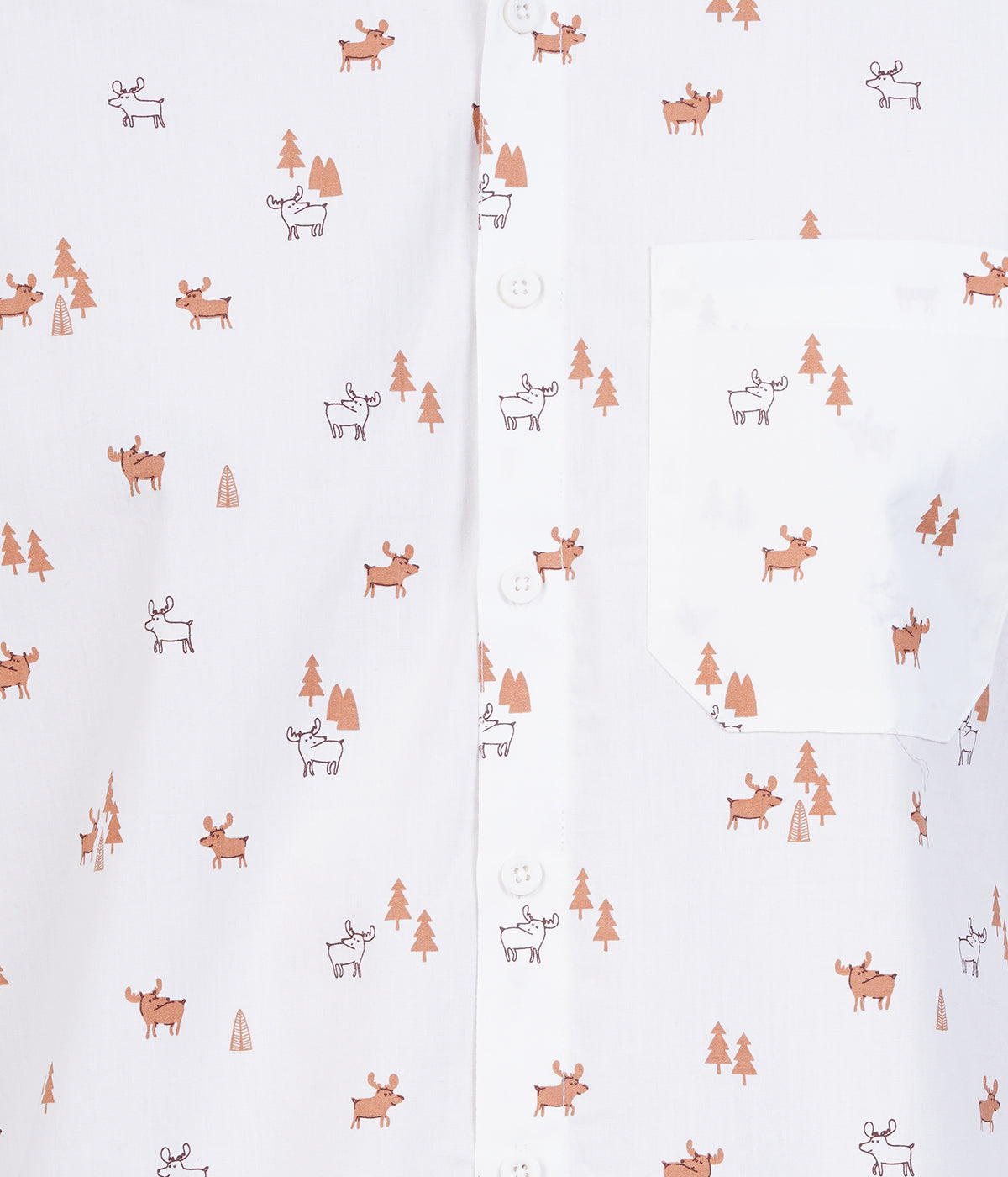 Reindeer Printed Long Sleeve Shirt