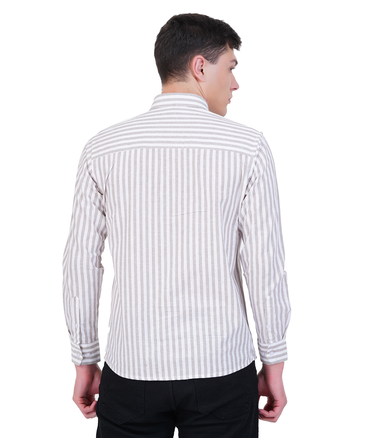 Sand Cotton Linen Long Sleeve Shirt