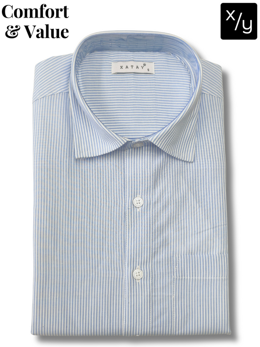 XATAY Blue&White Strip Cotton Shirt