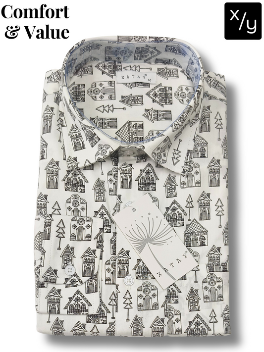 XATAY White House printed Cotton Shirt