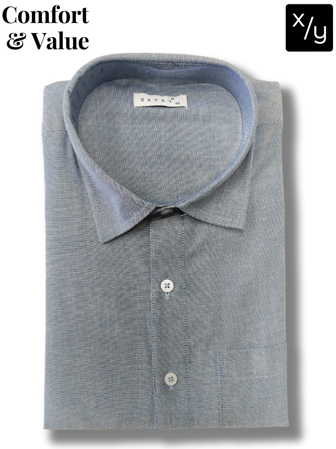 XATAY Blue Cotton Shirt