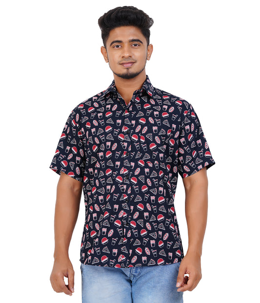 100% Cotton Bite-Night Printed Shirt