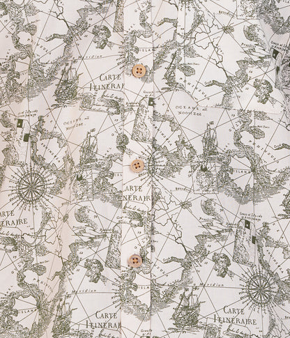 100% Cotton Sepia Treasure-Trail Printed Shirt