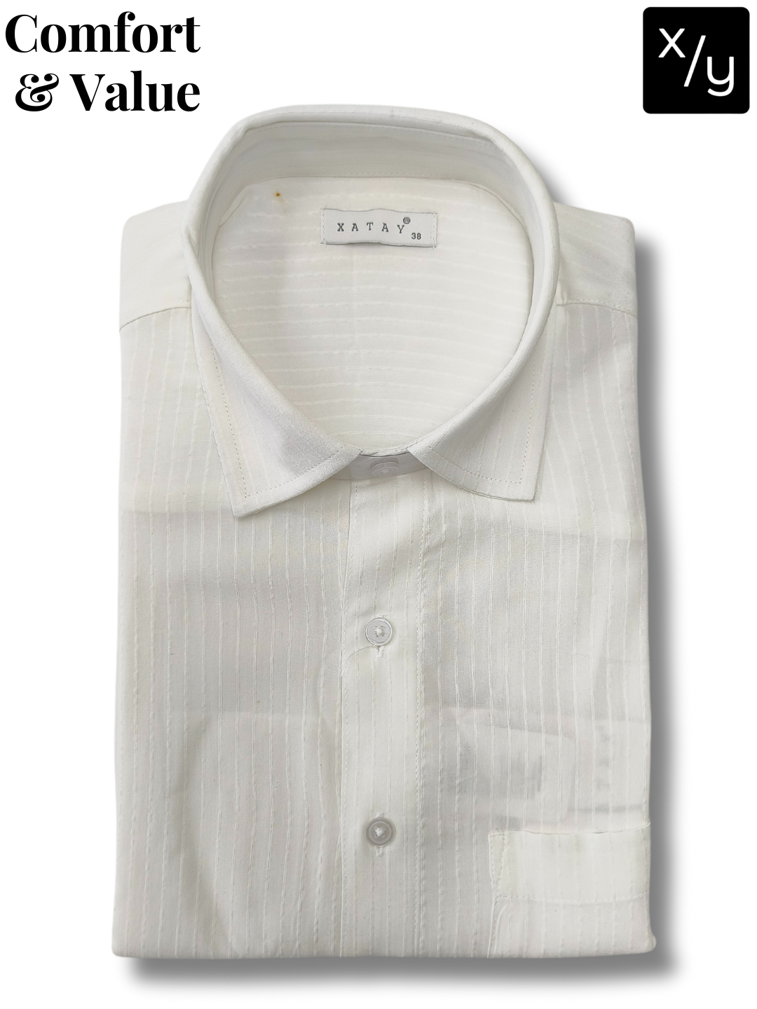 XATAY White Strip Cotton Shirt