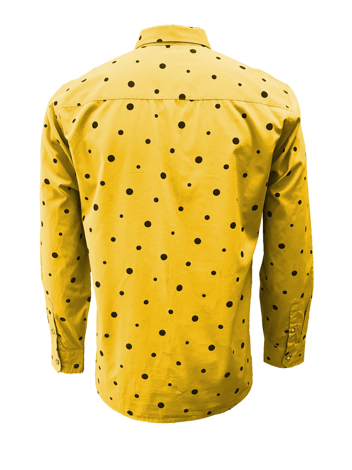 XATAY Polka Dot Golden Rod  Full Sleeve Shirt